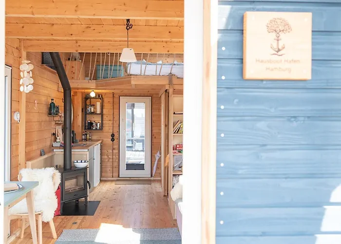 Hotel na wodzie Tolles Tiny-hausboot Marianne Mit Dachterrasse